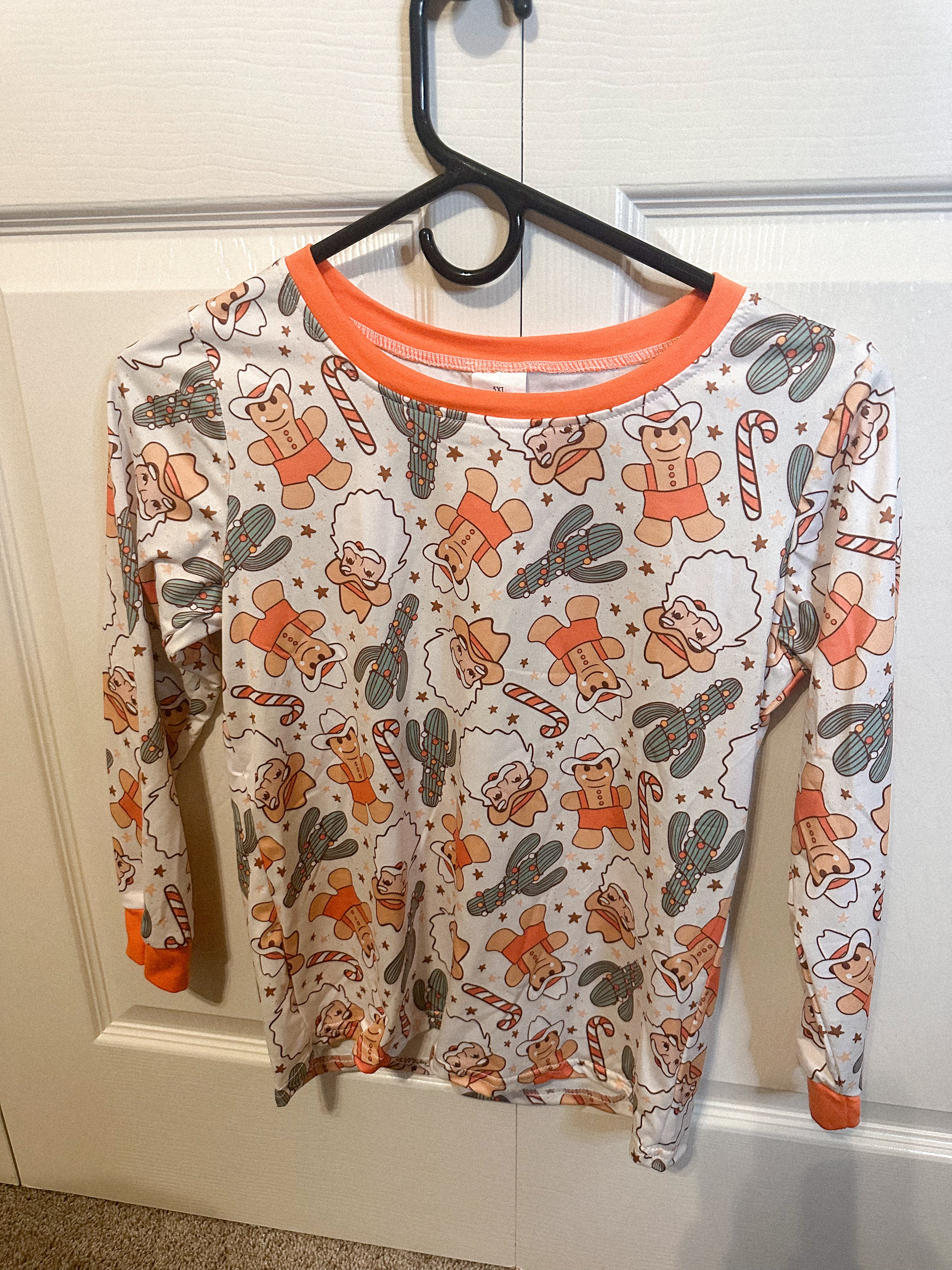 Cactus Christmas Kids Sz 10-12 T PJ Set