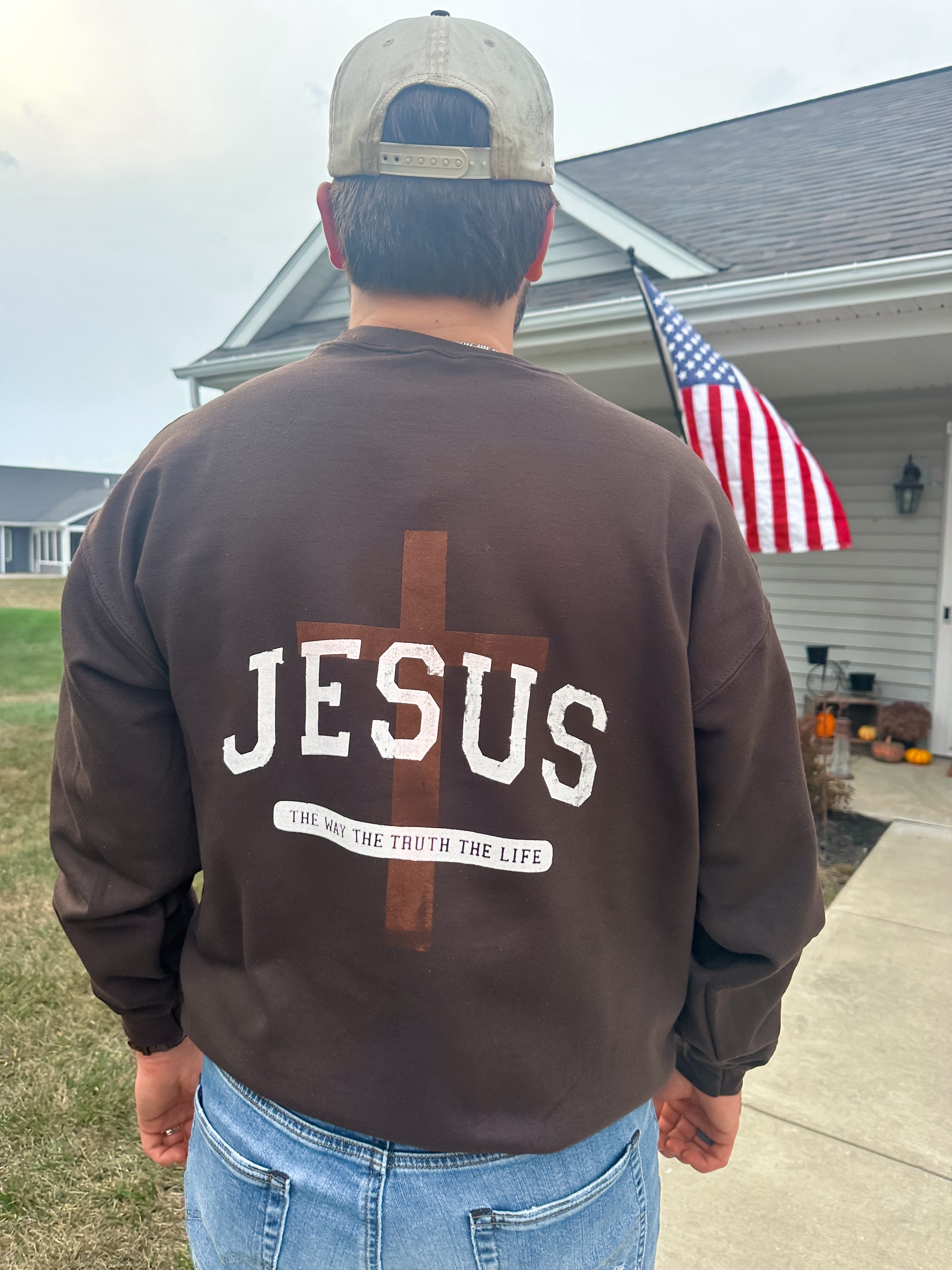 JESUS. The way, the truth, the life crewneck