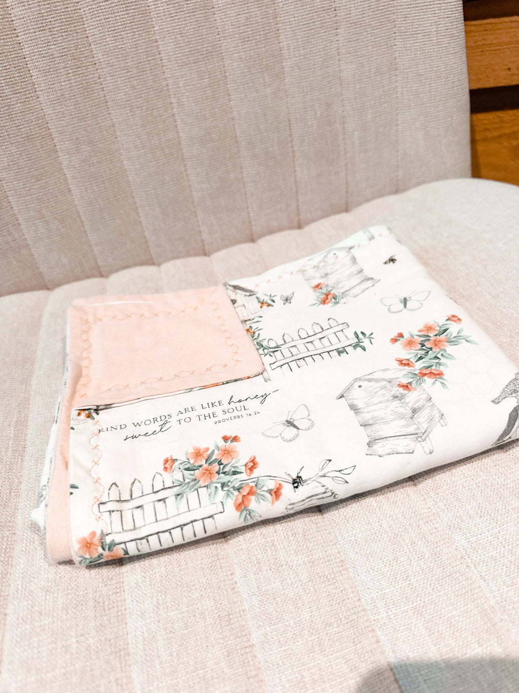 Kind words are like HONEY baby blanket