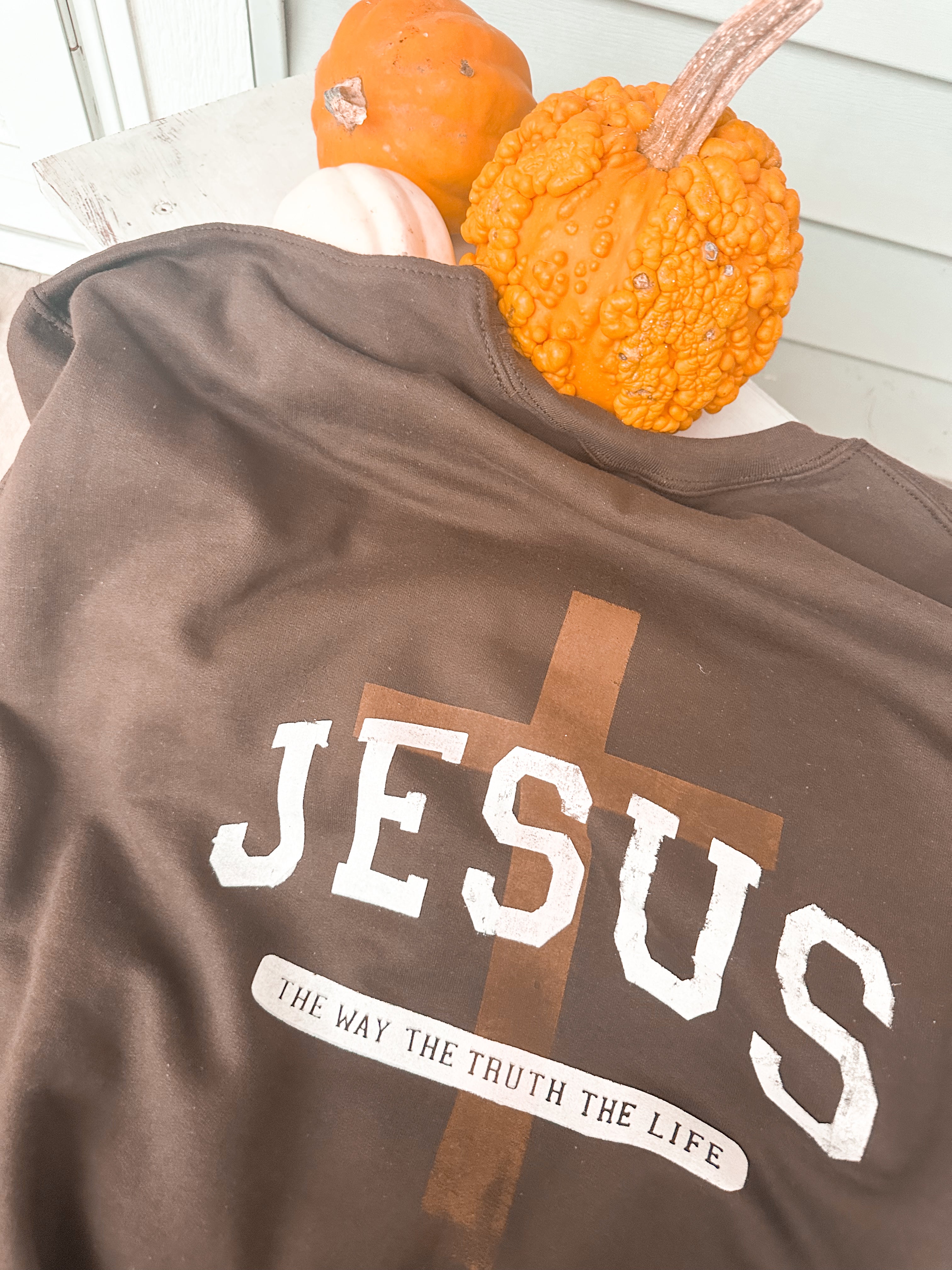 JESUS. The way, the truth, the life crewneck