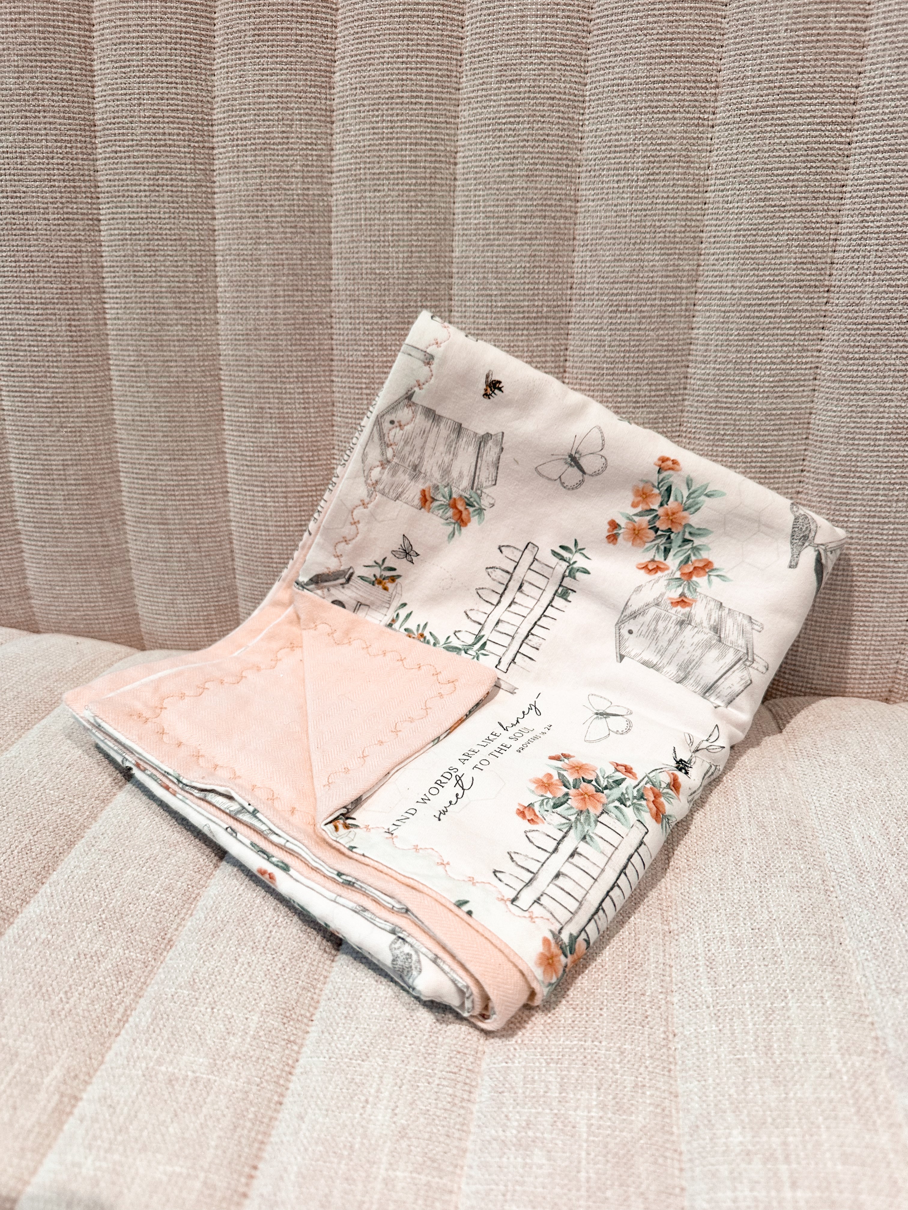 Kind words are like HONEY baby blanket