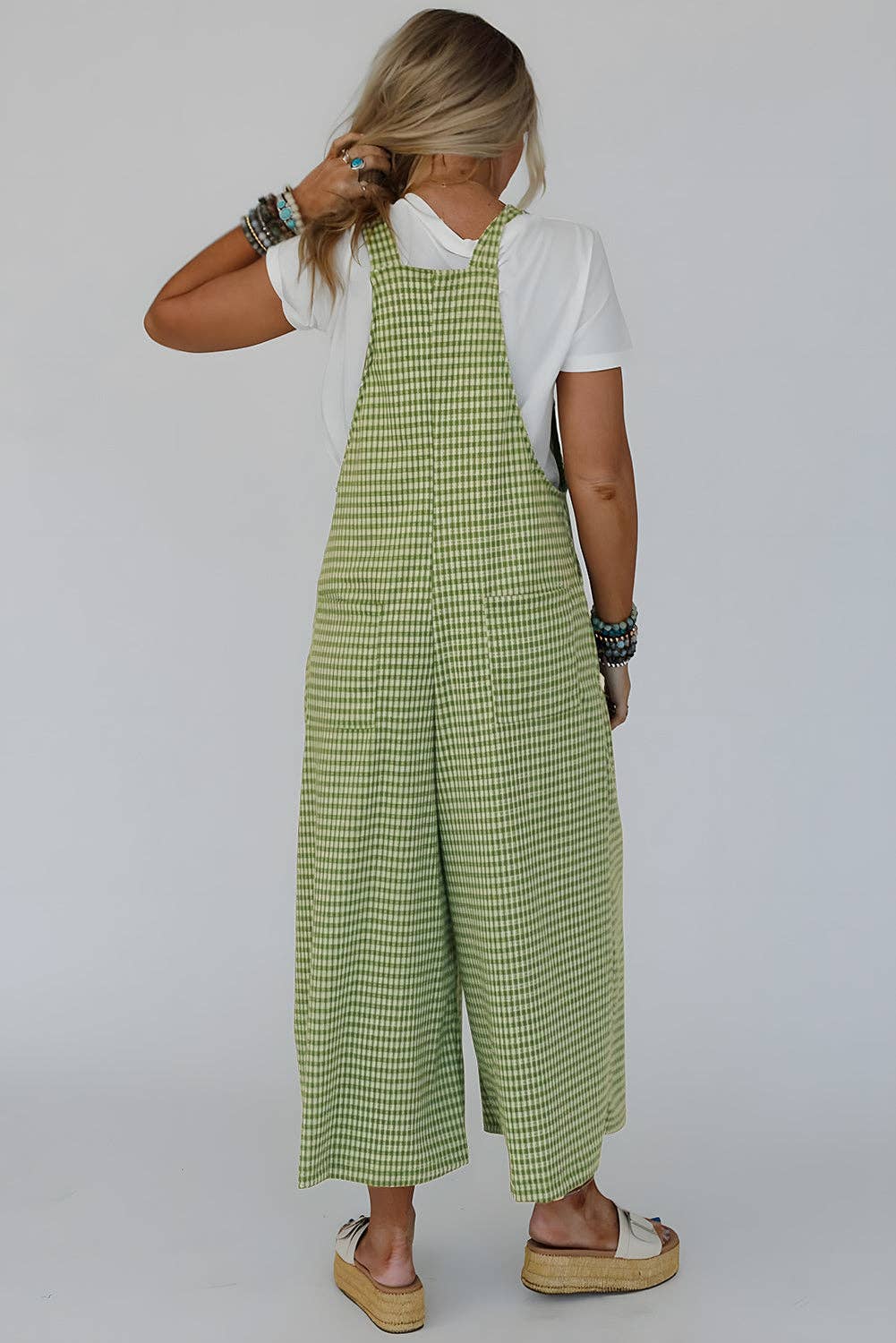 Garden Stroll Gingham Overalls