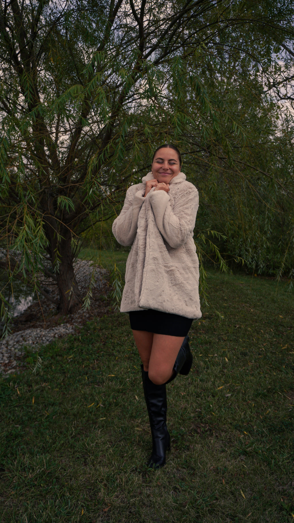 Maple Mist Faux Fur Coat