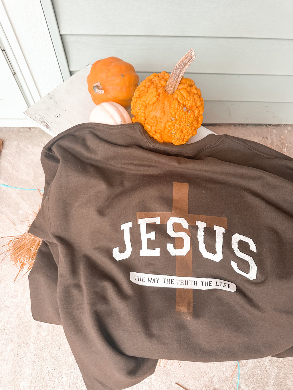 JESUS. The way, the truth, the life crewneck