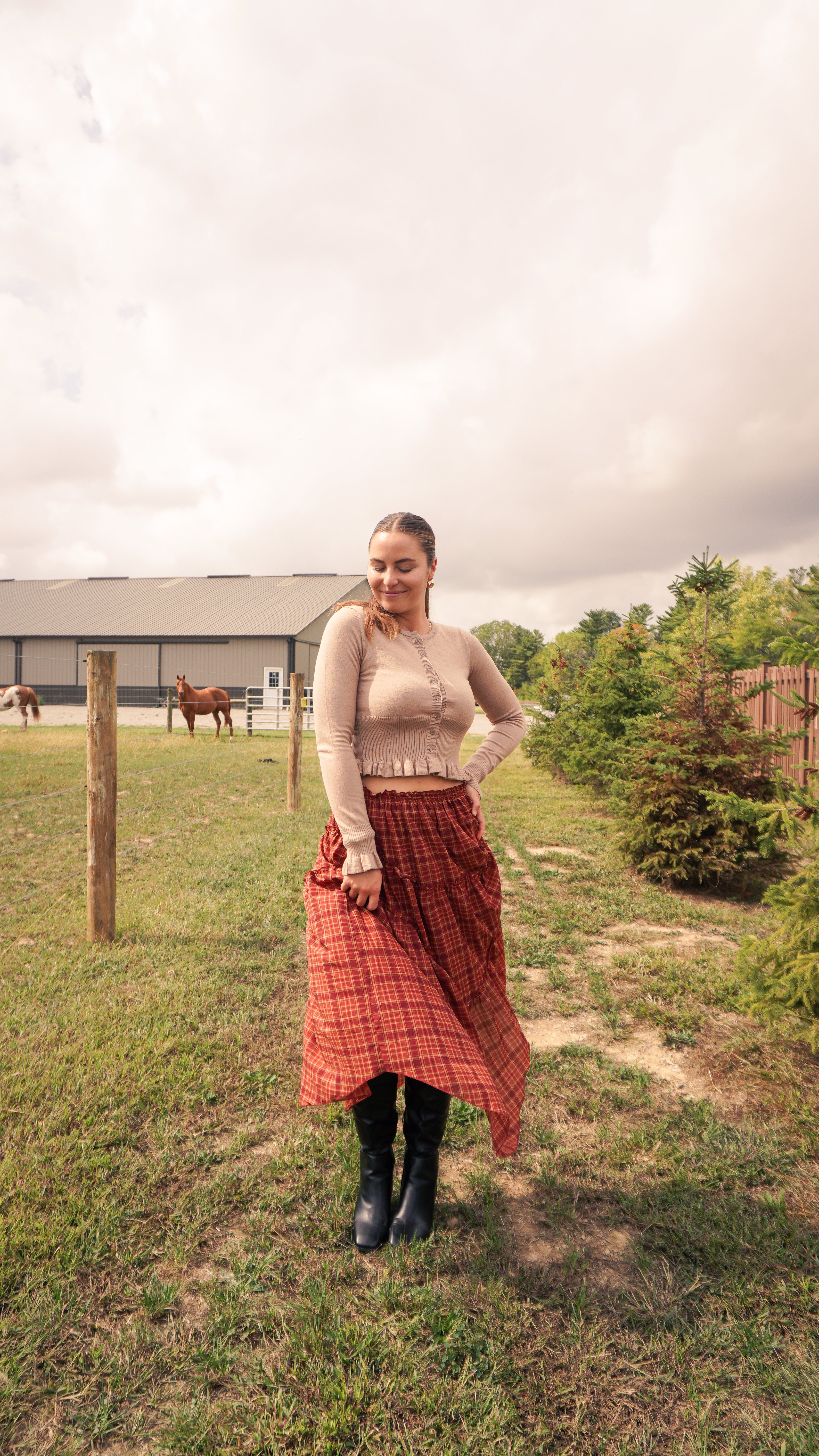 Maple Glow Ruffle Cardigan