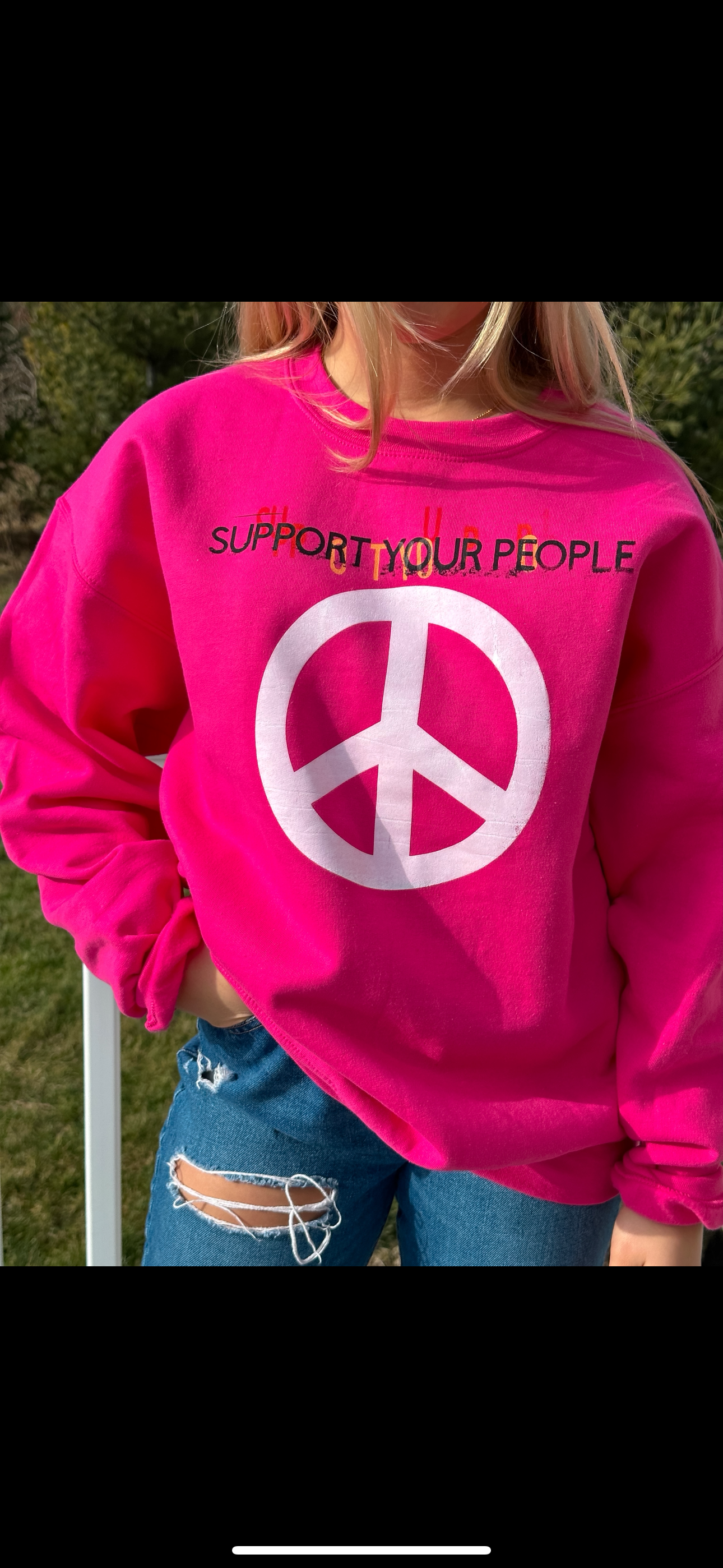 Support your people crewneck